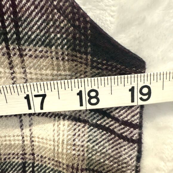 VTG Opus Reversible Plaid Vest Flannel 80s 90s Grunge Dark Academia Check Mens S - Picture 6 of 7